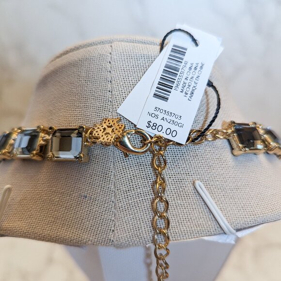 White House Black Market Reversible Goldtone Necklace - Picture 6 of 8